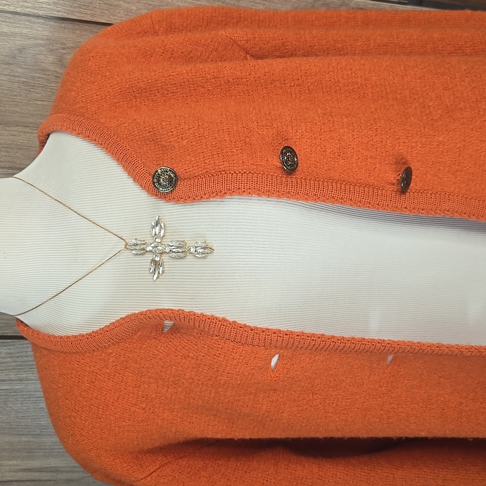 Crystal Cross Pendant Necklace – Gold Tone | Cubic Zirconia Statement Piece - Picture 2 of 8